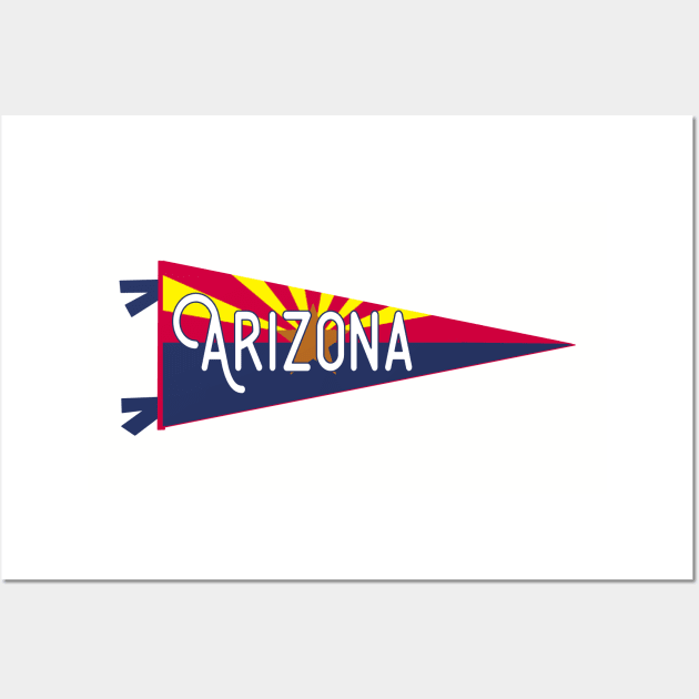 Arizona Flag Pennant Wall Art by zsonn